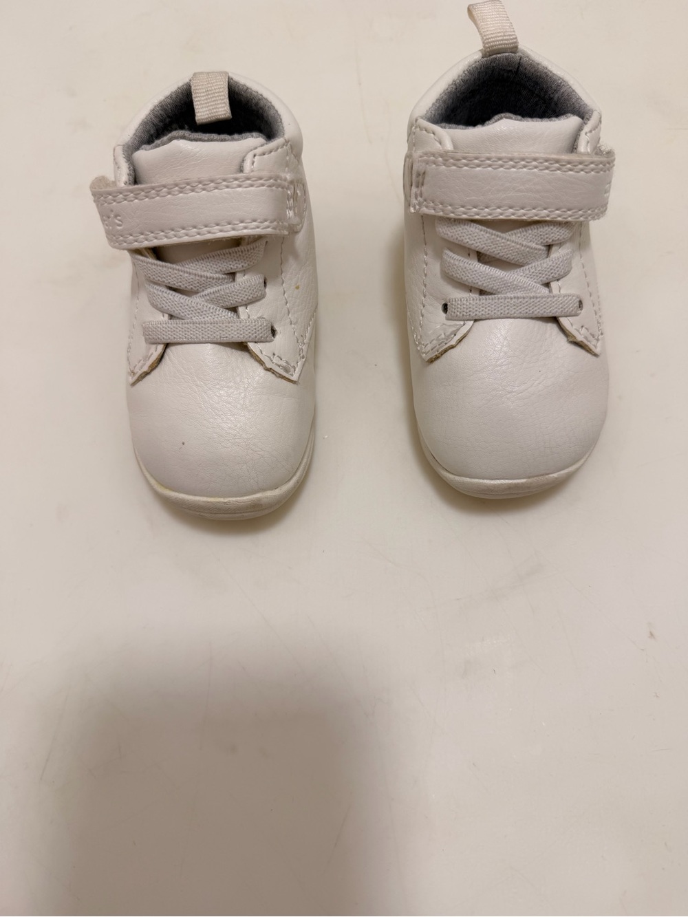 Carter's White Velcro Baby Walker Sneakers
